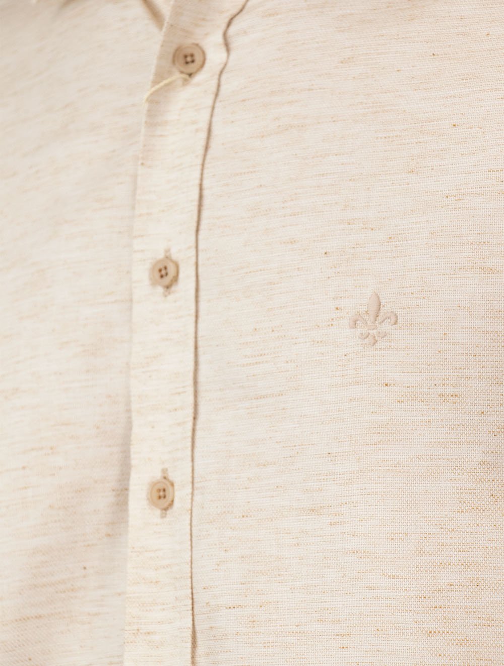 Camisa Dudalina Masculina Comfort Superfine Cotton Areia Mescla
