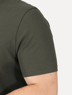 Camiseta Armani Exchange Masculina Milano New York Frontal Logo Verde Musgo