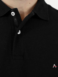 Polo Aramis Masculina Piquet Inner Detail Dark Preta