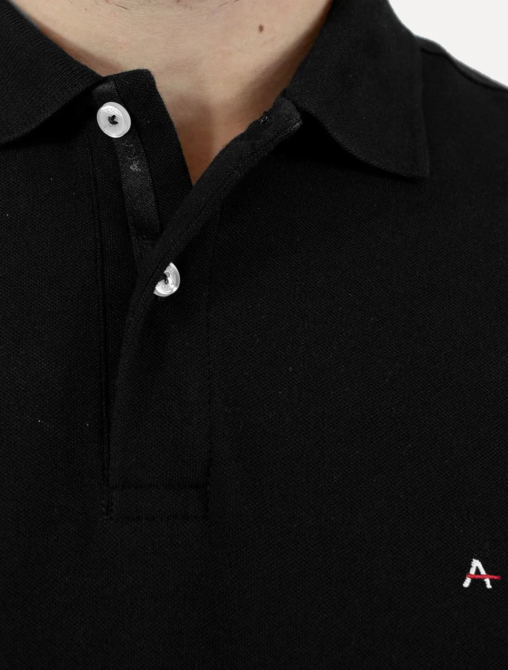 Polo Aramis Masculina Piquet Inner Detail Dark Preta
