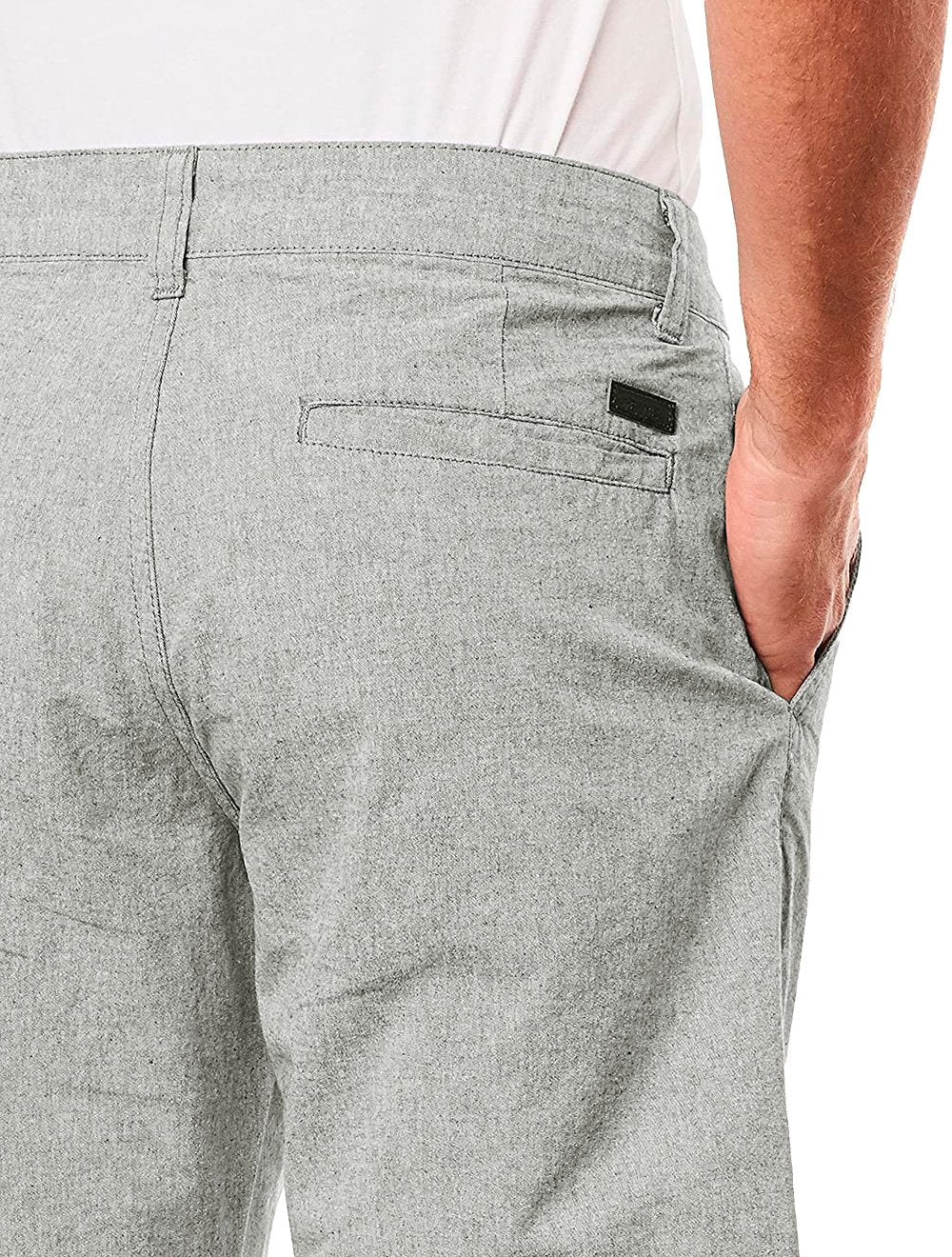 Bermuda Aramis Masculina Chino Fishbone Cinza