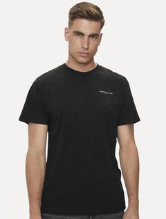 Camiseta Tommy Jeans Masculina Slim Linear Chest Preta