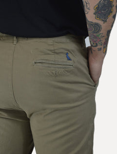 Calça Reserva Masculina de Sarja Casual Iron Verde Musgo