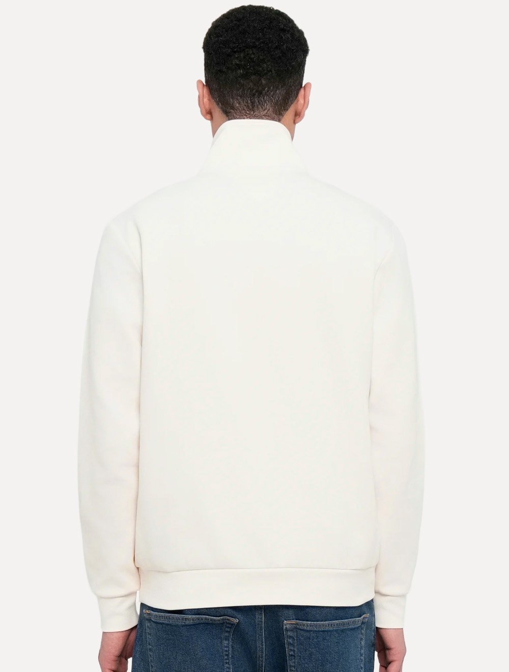 Suéter Tommy Hilfiger Masculino Essential Cotton Half Zip Mock Off White
