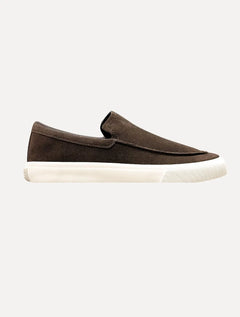 Tênis Aramis Masculino Slip On Easy Drive Suede Marrom Escuro