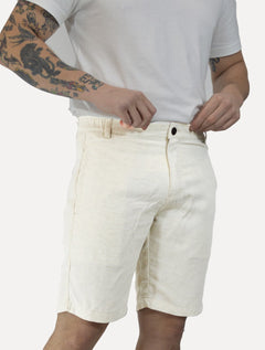 Bermuda Aramis Masculina Chino Linho Out 4 Pockets Areia