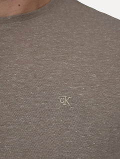 Camiseta Calvin Klein Jeans Masculina Botonê Cáqui