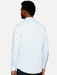Camisa Aramis Masculina Slim Algodão Willis Azul Pastel