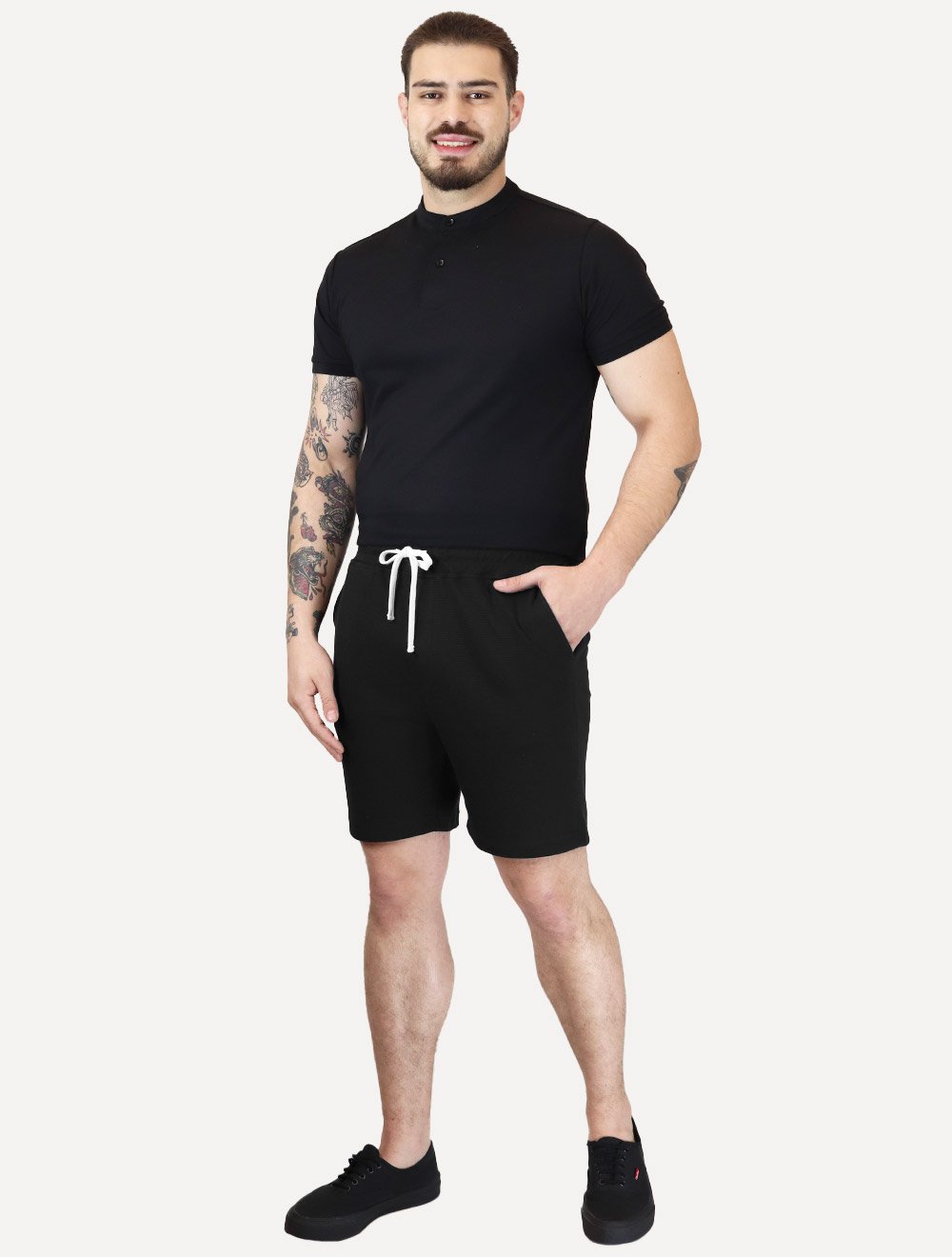 Bermuda Calvin Klein Suedine Soft Preta