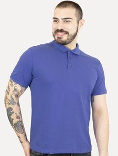 Polo Ellus Masculina Piquet Classic Easa Azul Cobalto