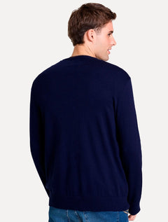 Suéter John John Masculino Regular Fit Tricot Enjoying Azul Marinho