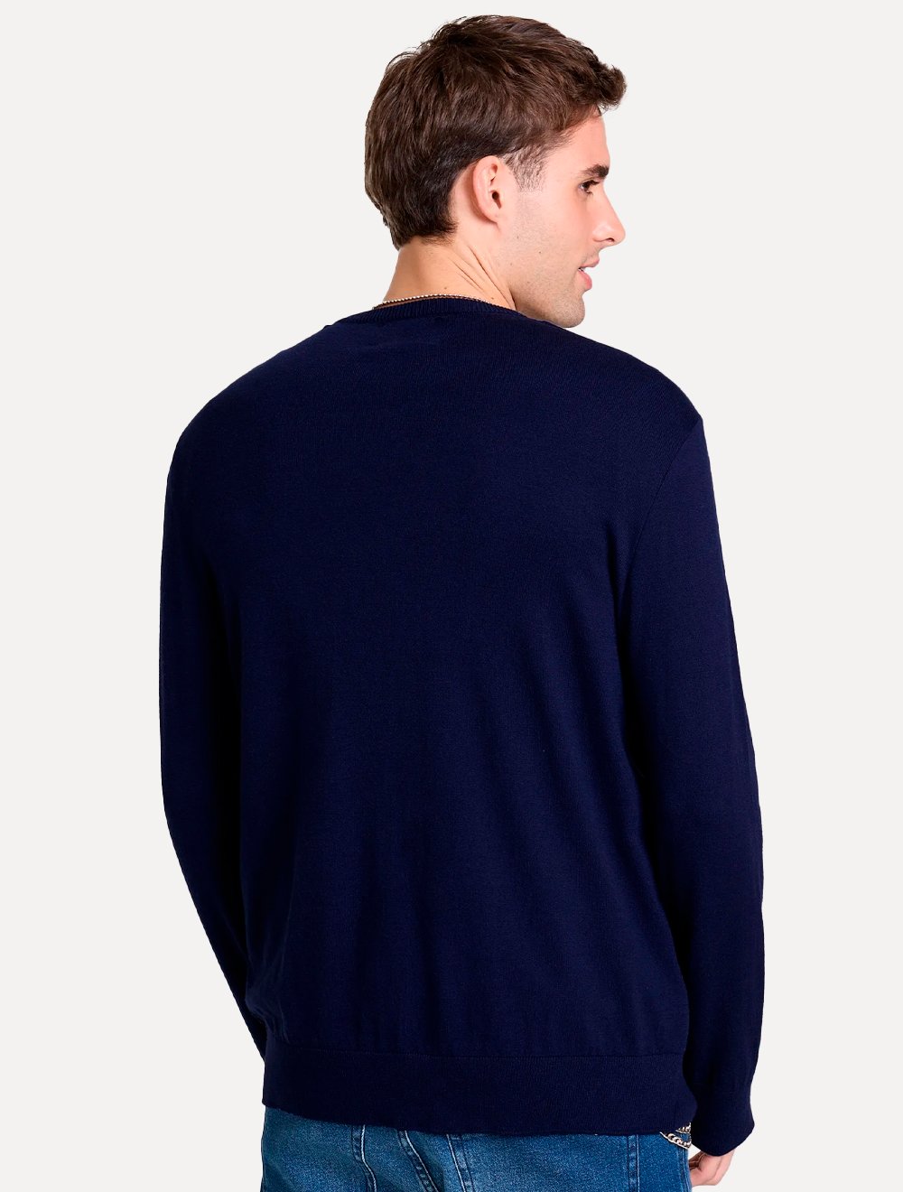 Suéter John John Masculino Regular Fit Tricot Enjoying Azul Marinho