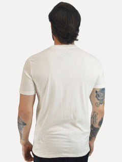 Camiseta John John Masculina Regular Fit Route Off White