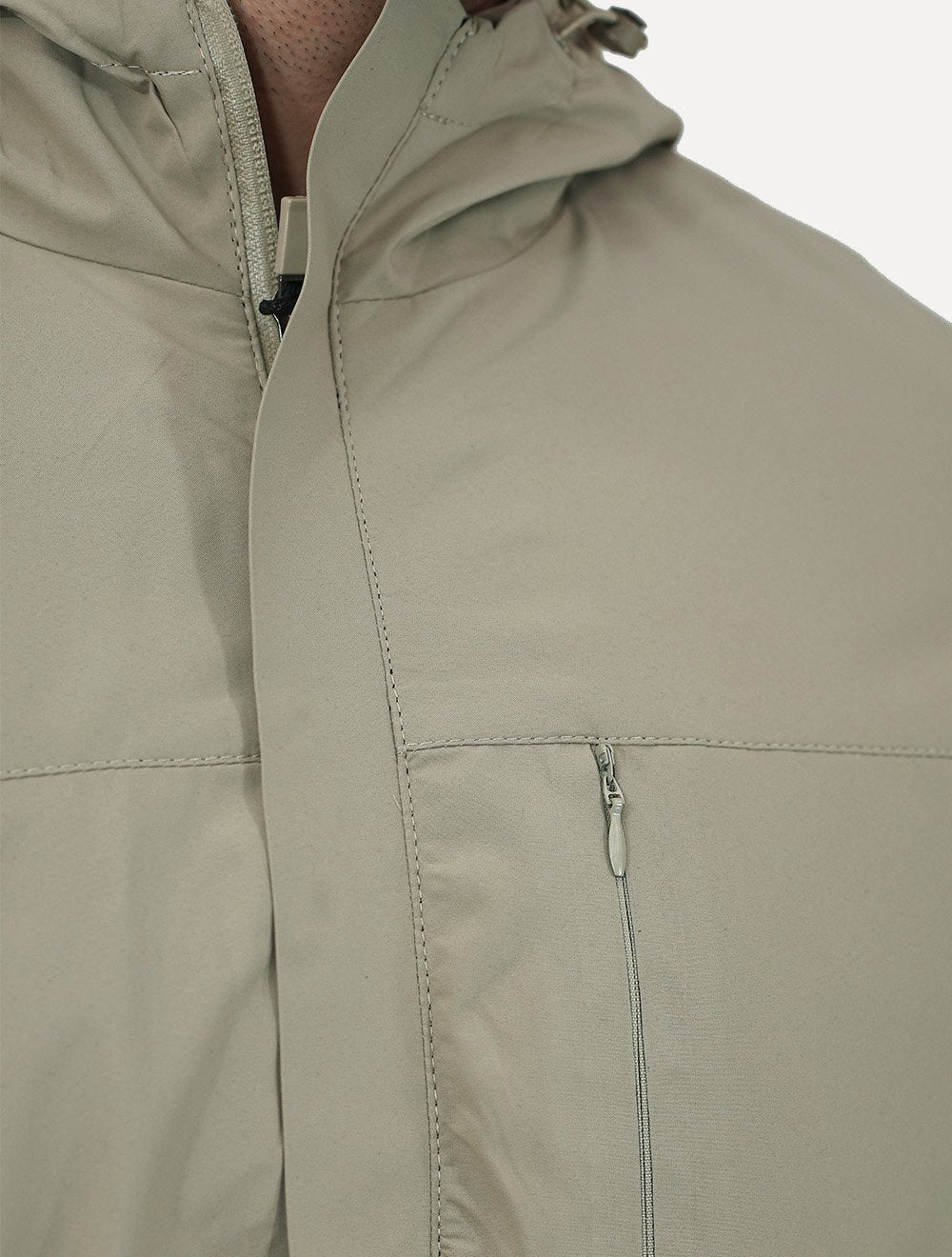 Jaqueta Dixen Masculina Corta-Vento Nylon Pocket Zip Areia