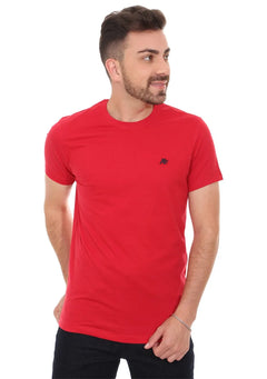 Camiseta Aeropostale Masculina Embroidered Logo A87 Vermelha