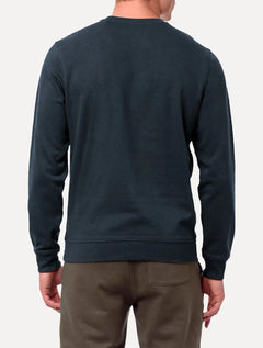 Moletom Calvin Klein Jeans Masculino Crewneck CK Small Bordado Marinho