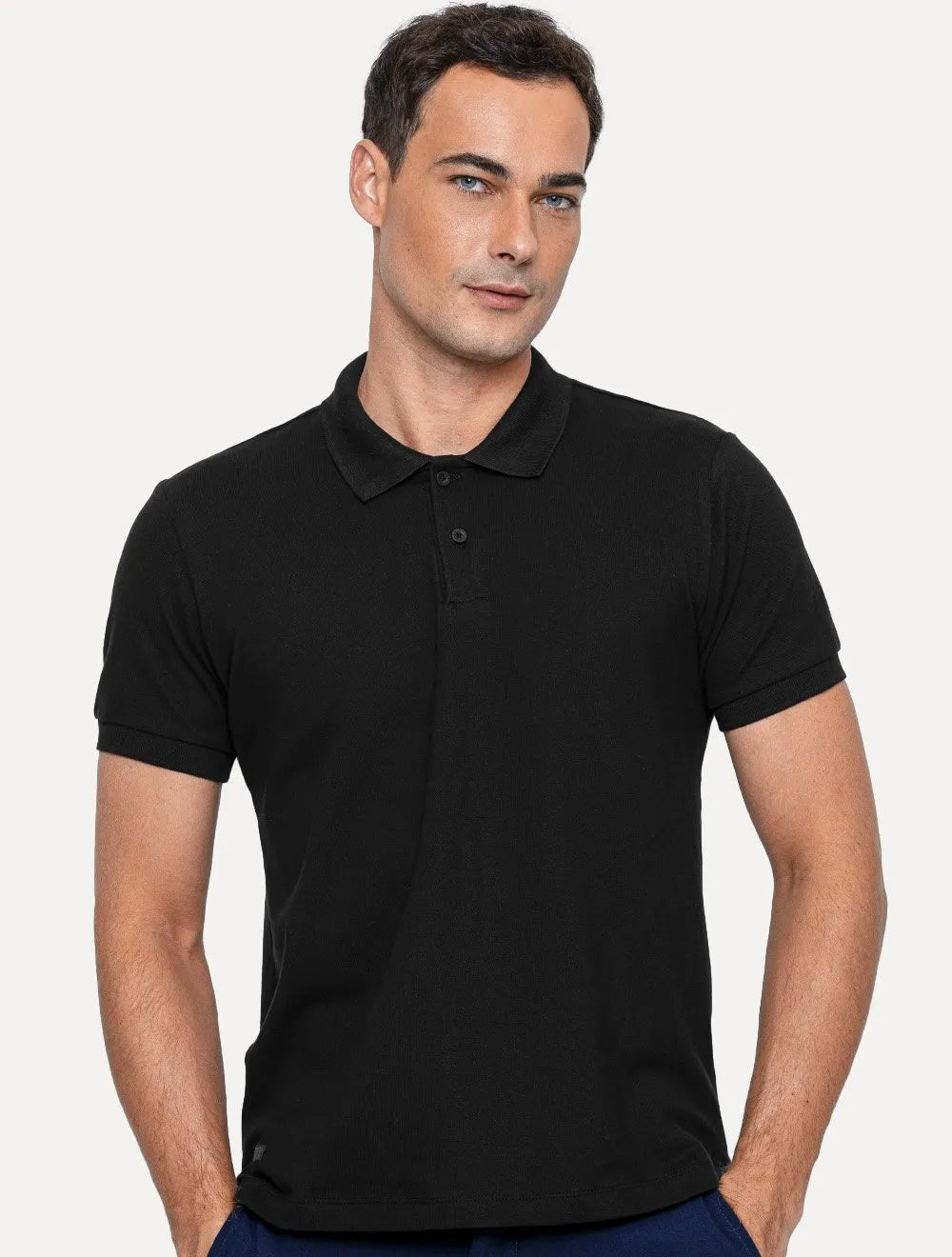 Polo King & Joe Masculina Travel Pack Tech Viscose Premium Preta 