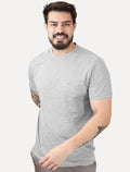 Camiseta Aramis Masculina Friso Gola Cinza Mescla