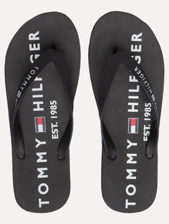 Chinelo Tommy Hilfiger Masculino Rubber Strip Simon 34R Cinza/Preto