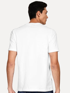 Camiseta Aramis Masculina Basic Lisa Dark Logo Branca