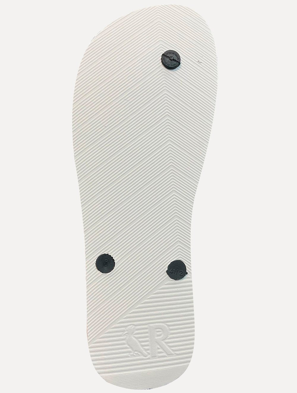 Chinelo Reserva Masculino RSV Canelado Listras Branco