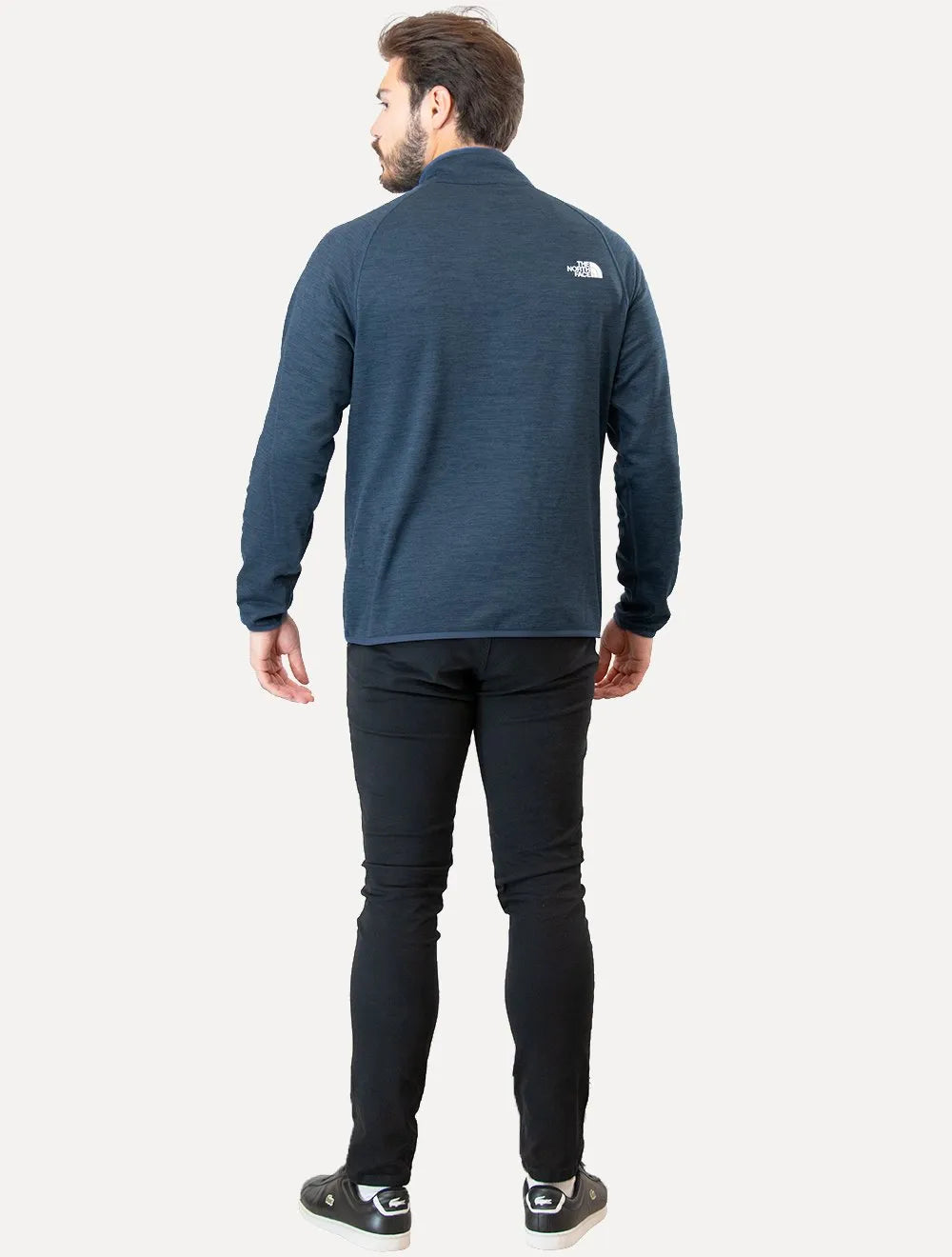 Blusa The North Face Masculina Fleece Canyonlands Half Zip Azul Escuro Mescla