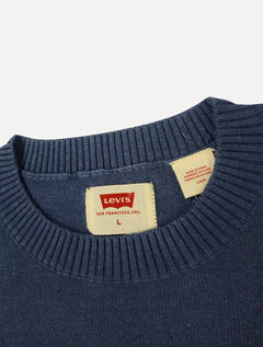 Suéter Levis Masculino Crewneck Red Tab Azul Marinho