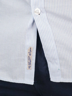 Camisa Original Penguin Masculina Tricoline Fine Stripes Amparo Azul Claro