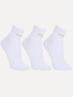Meia Mash Esportiva Cano Curto Branca Kit 3 Pares