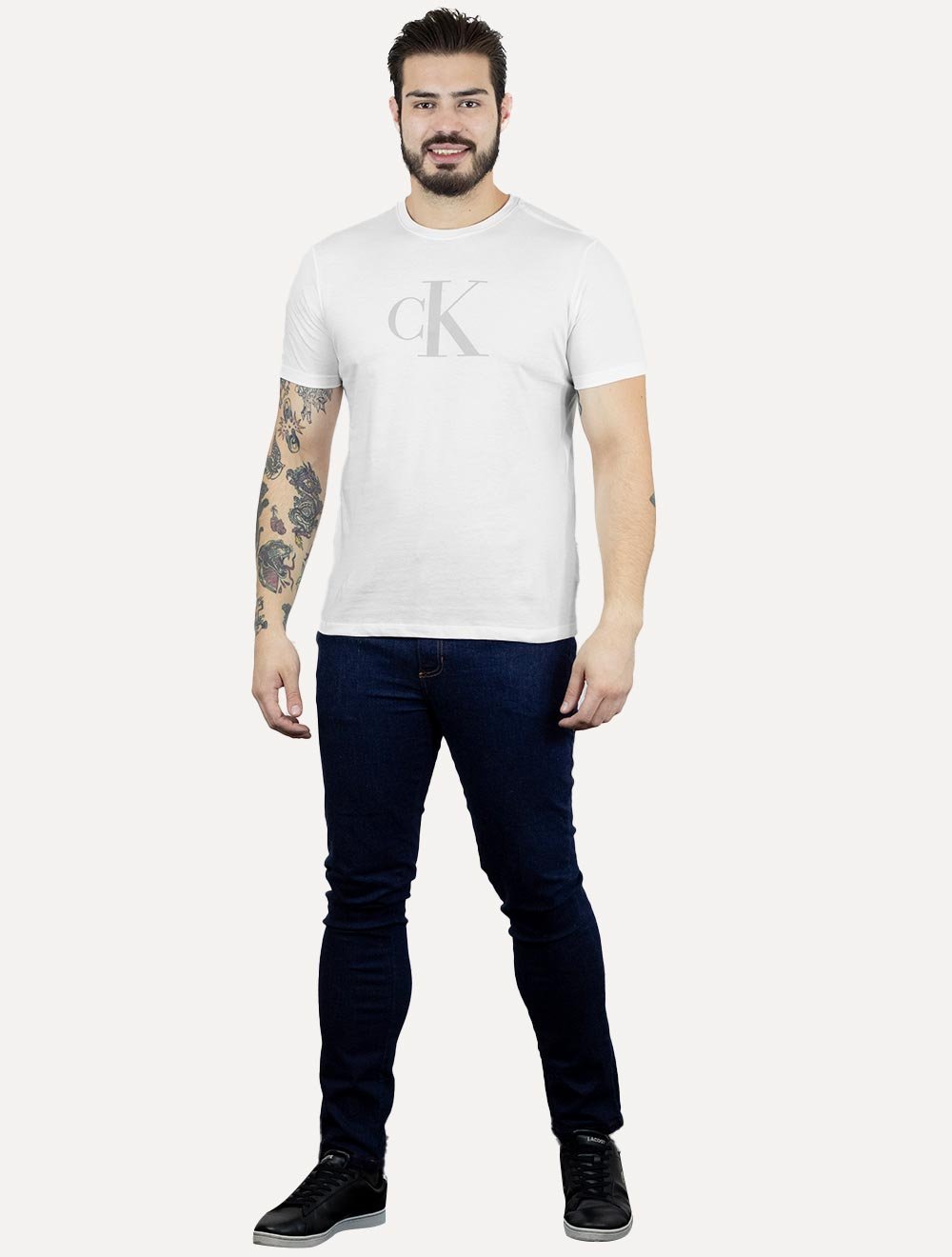 Camiseta Calvin Klein Jeans Masculina CK Gel Branca