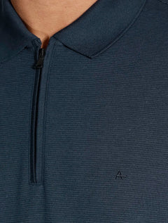 Polo Aramis Masculina Ottoman Ziper Azul Marinho