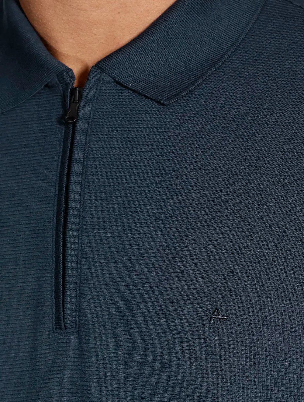 Polo Aramis Masculina Ottoman Ziper Azul Marinho
