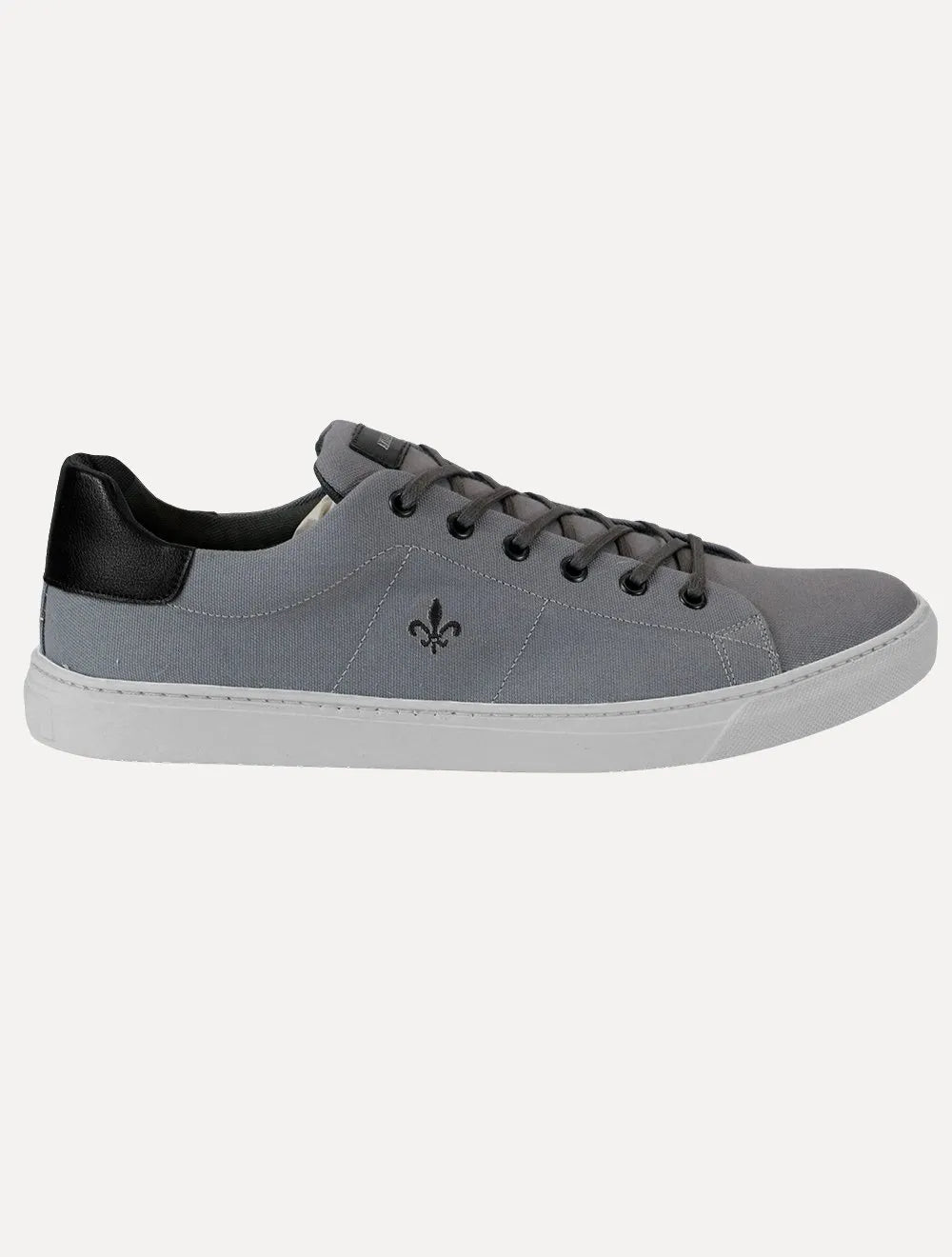 Tênis Dudalina Masculino SL Lona Mistral Napa Logo Chumbo