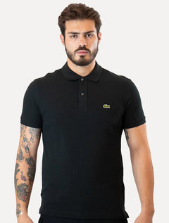 Polo Lacoste Masculina Slim Fit Petit Piquet Preta