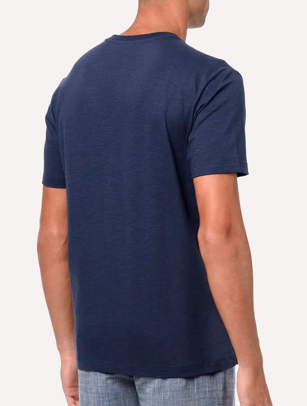 Camiseta Calvin Klein Masculina Flame Front Logo Azul Marinho