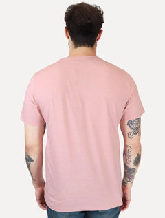 Camiseta Dudalina Masculina Cotton Regular Rosa Claro Mescla