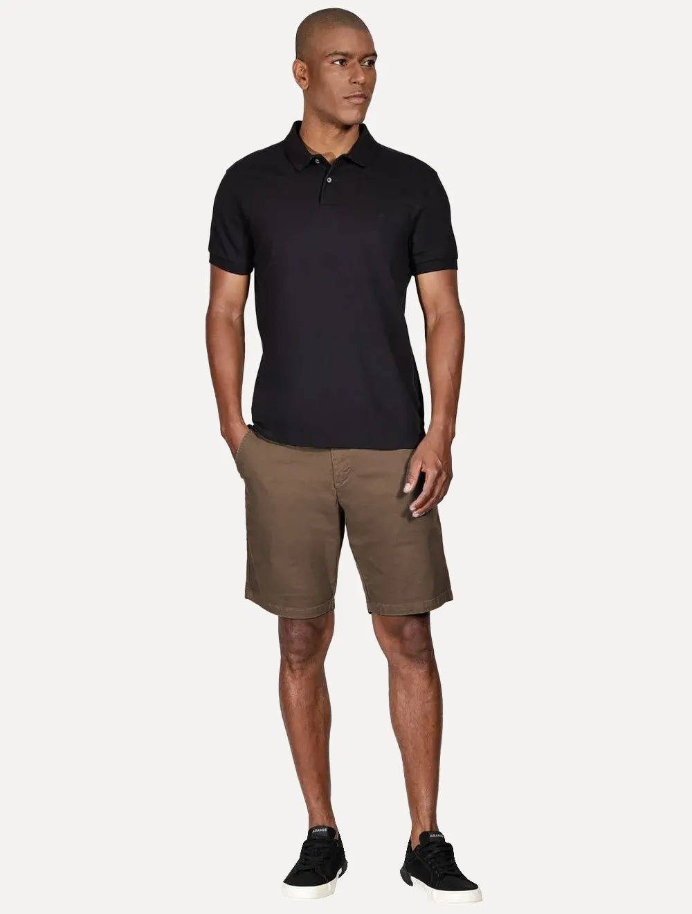 Bermuda Aramis Masculina Chino Color Basica Marrom
