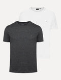 Kit Camisetas Aramis | Masculina Basic Lisa Branca/Grafite Mescla