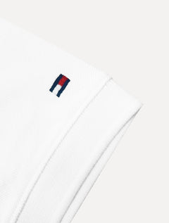 Polo Tommy Hilfiger Masculina Piquet Small Chest Stripe Branca
