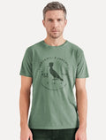 Camiseta Reserva Masculina Carimbo Gaze Stoned Verde Escuro