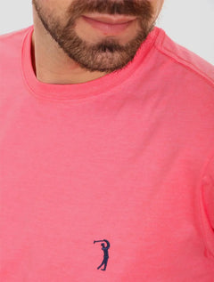 Camiseta Aleatory Masculina Dark Grey Icon Rosa Mescla