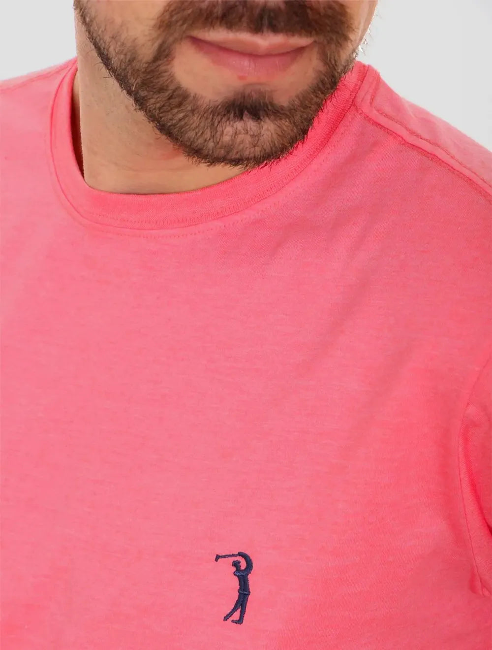 Camiseta Aleatory Masculina Dark Grey Icon Rosa Mescla