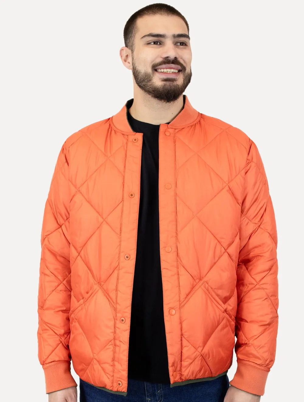 Jaqueta Calvin Klein Jeans Dupla Face Bomber Reversivel Verde Oliva