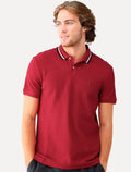 Polo Tommy Hilfiger Masculina Regular Fit Collar Vermelho