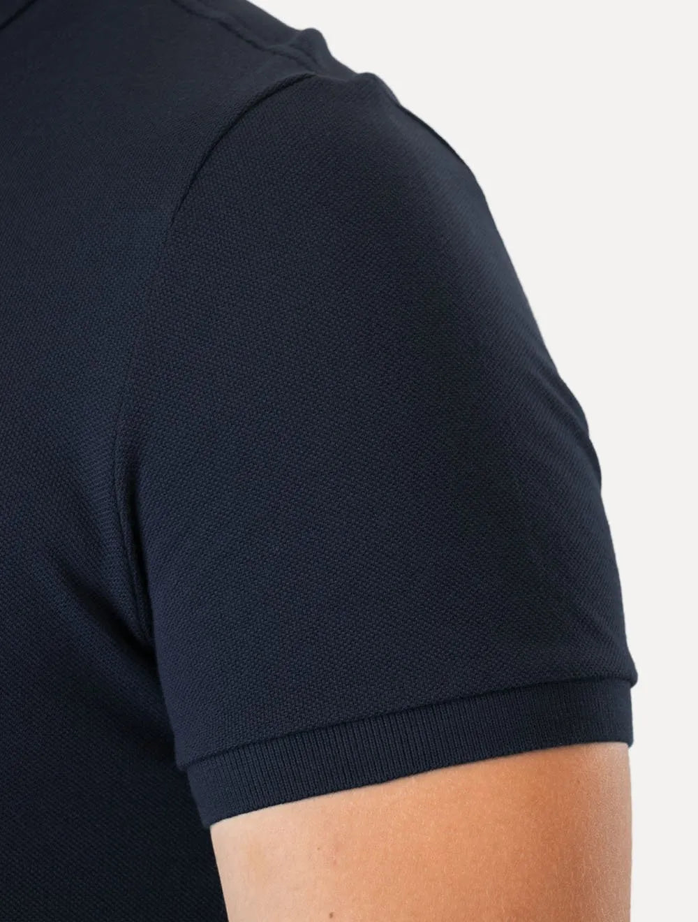Polo Lacoste Masculina Slim Fit Petit Piquet Azul Marinho