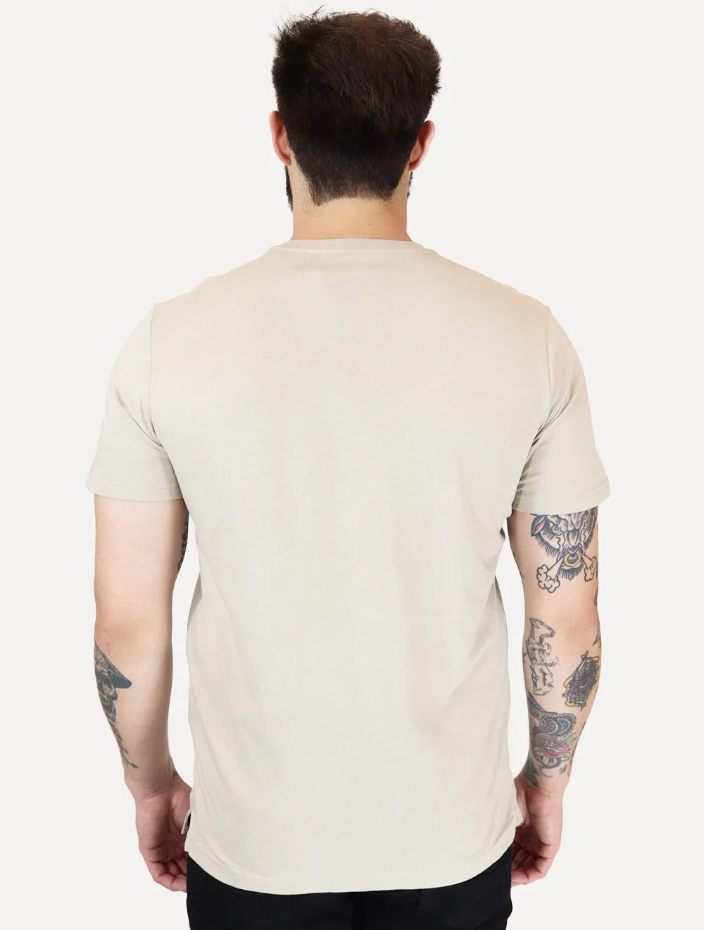 Camiseta Calvin Klein Jeans Masculina Crewneck Essentials Cáqui Claro