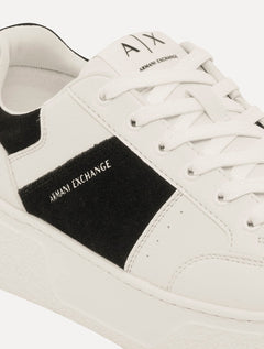 Tênis Armani Exchange Masculino Sneaker Print Logo Panelled Off-White