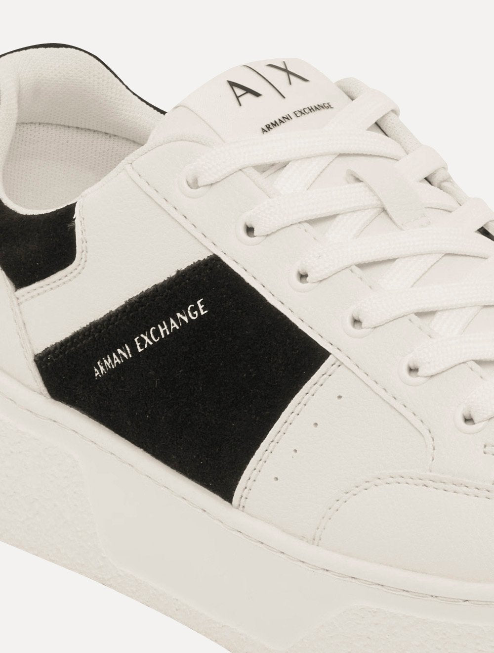 Tênis Armani Exchange Masculino Sneaker Print Logo Panelled Off-White