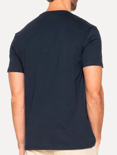 Camiseta Tommy Jeans Masculina Embroidered Signature Center Azul Marinho