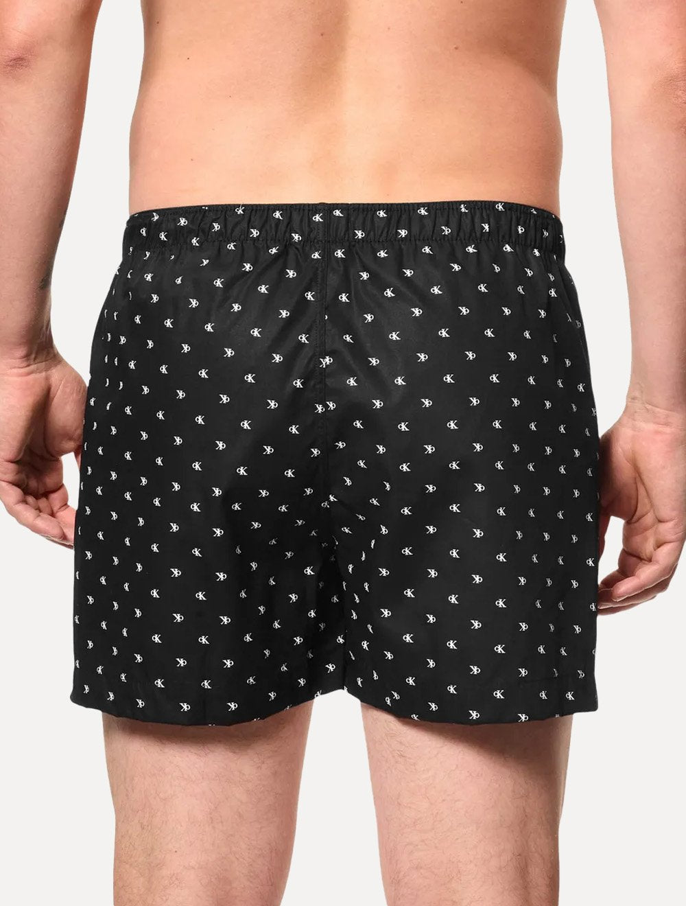 Cueca Calvin Klein Samba Canção Modern Print Diamond Logo Preta